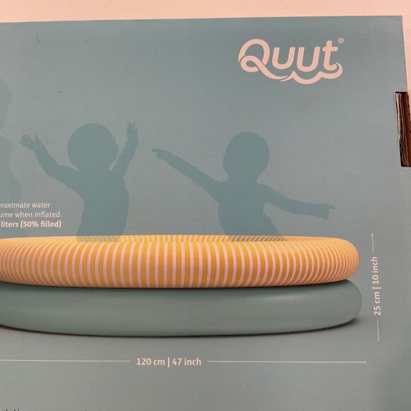 Quut Dippy Inflatable Pool Banana Blue Vinyl 2Y+ 47" Durable & Latex-Free turquo - Picture 9 of 13